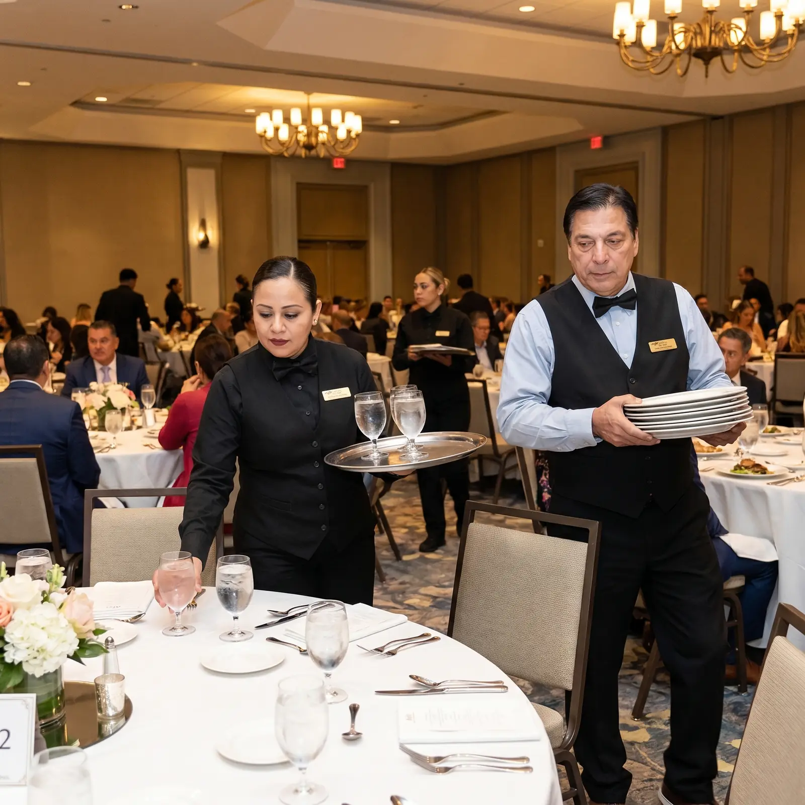 Arrow hospitality professional at work